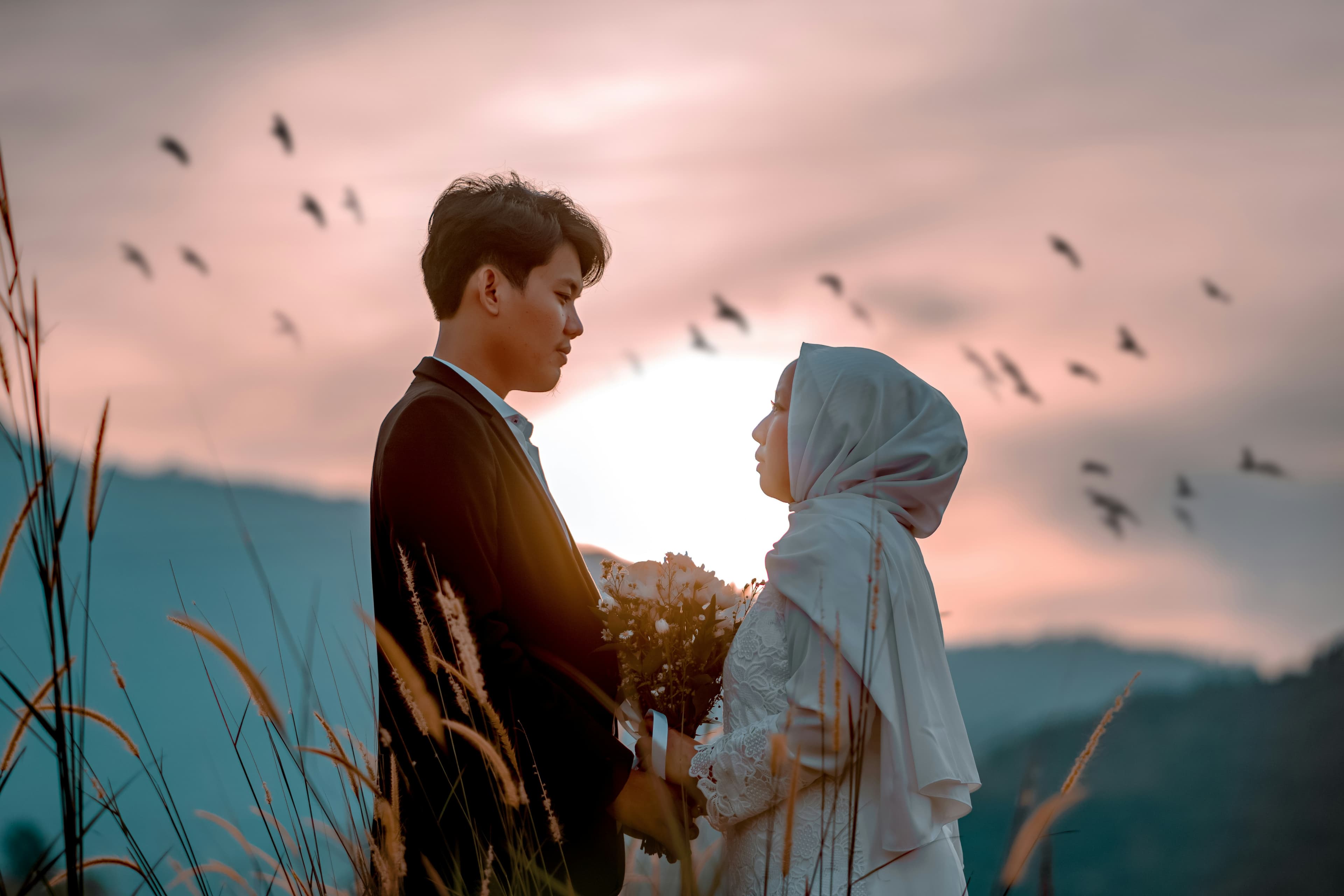 Couple celebrating their engagement